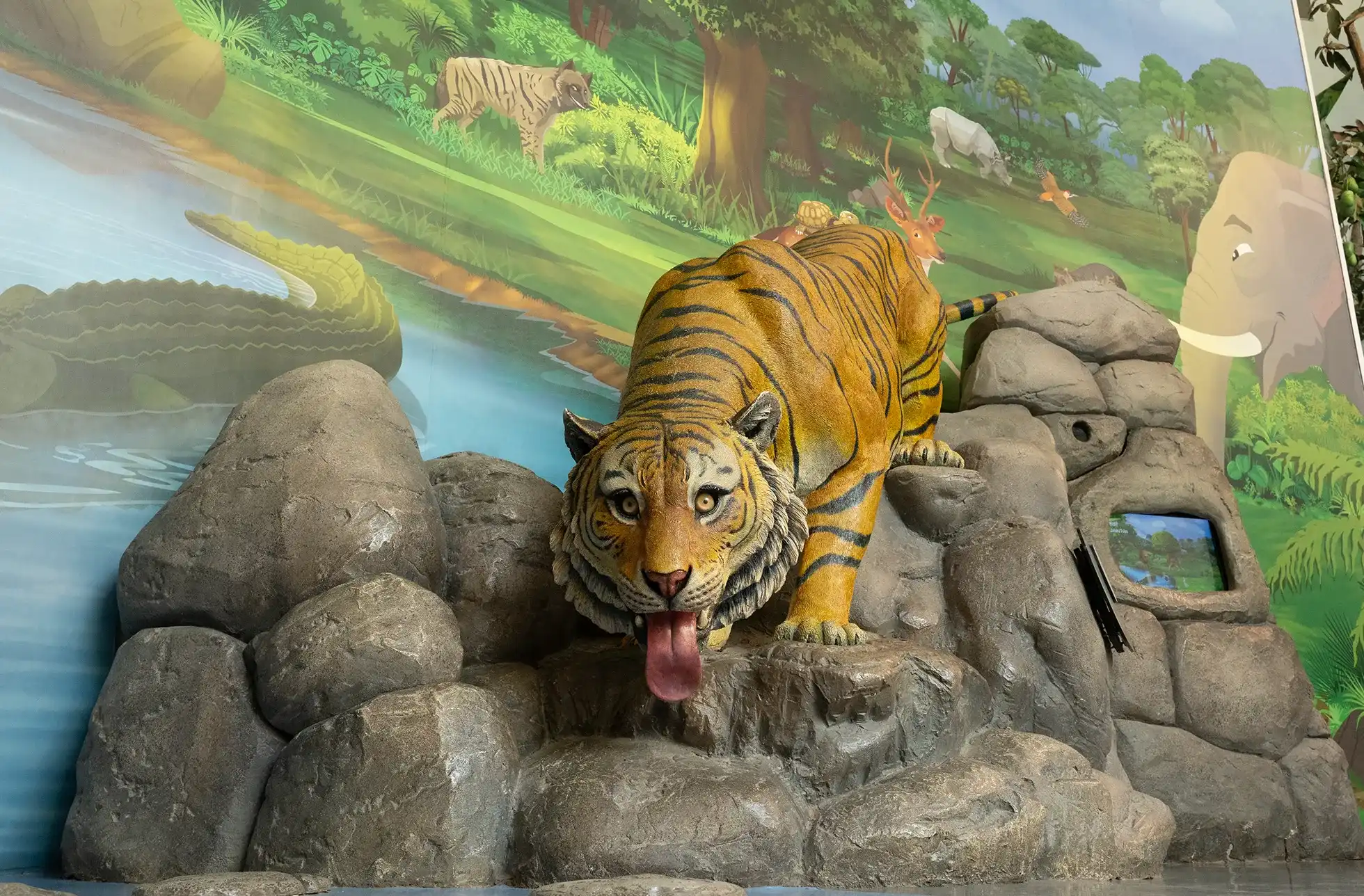 The majestic tiger, life-size animal figurine